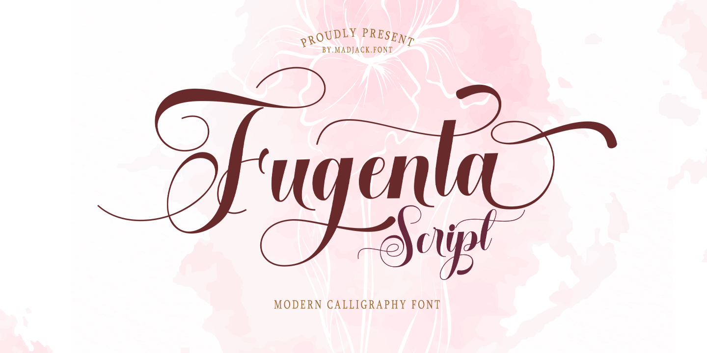 Beispiel einer Fugenta Script-Schriftart